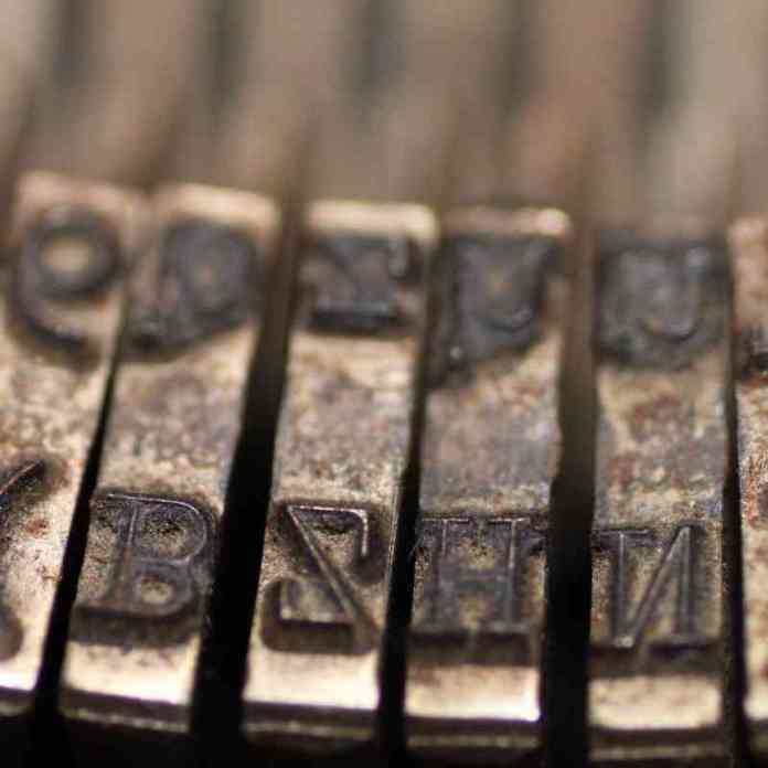 Metal keys from inside a classic typewriter. Imagine Steinbeck clacking away, writing his novel, working on his masterpiece.